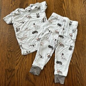 Angel Dear light blue dog pajamas set, size 12-18M